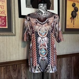 No Brand shirt size Medium,with Native American Indian design